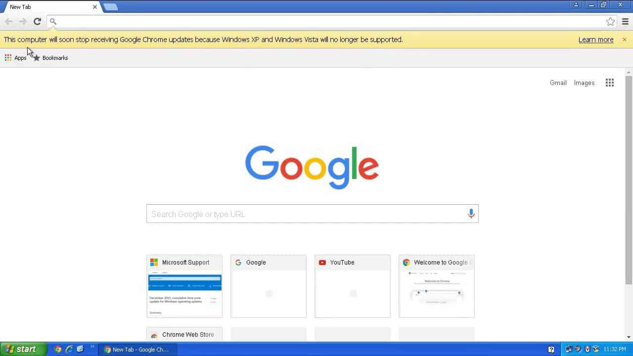 google chrome updates for windows xp